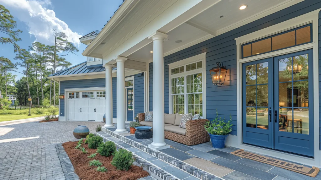 Image of beautiful blue and white residential home listing in Fond du Lac